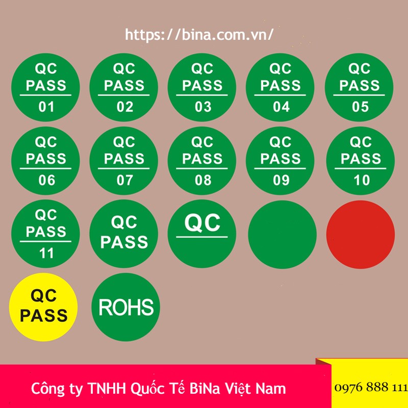 In tem QC kiểm soát chất lượng