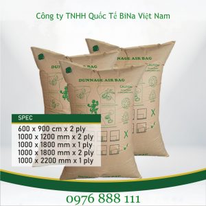 Túi khí chèn hàng container – thùng carton