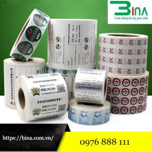 Tem nhãn phụ dán bao bì thùng carton